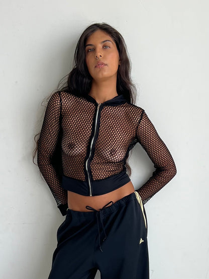 fishnet hoodie