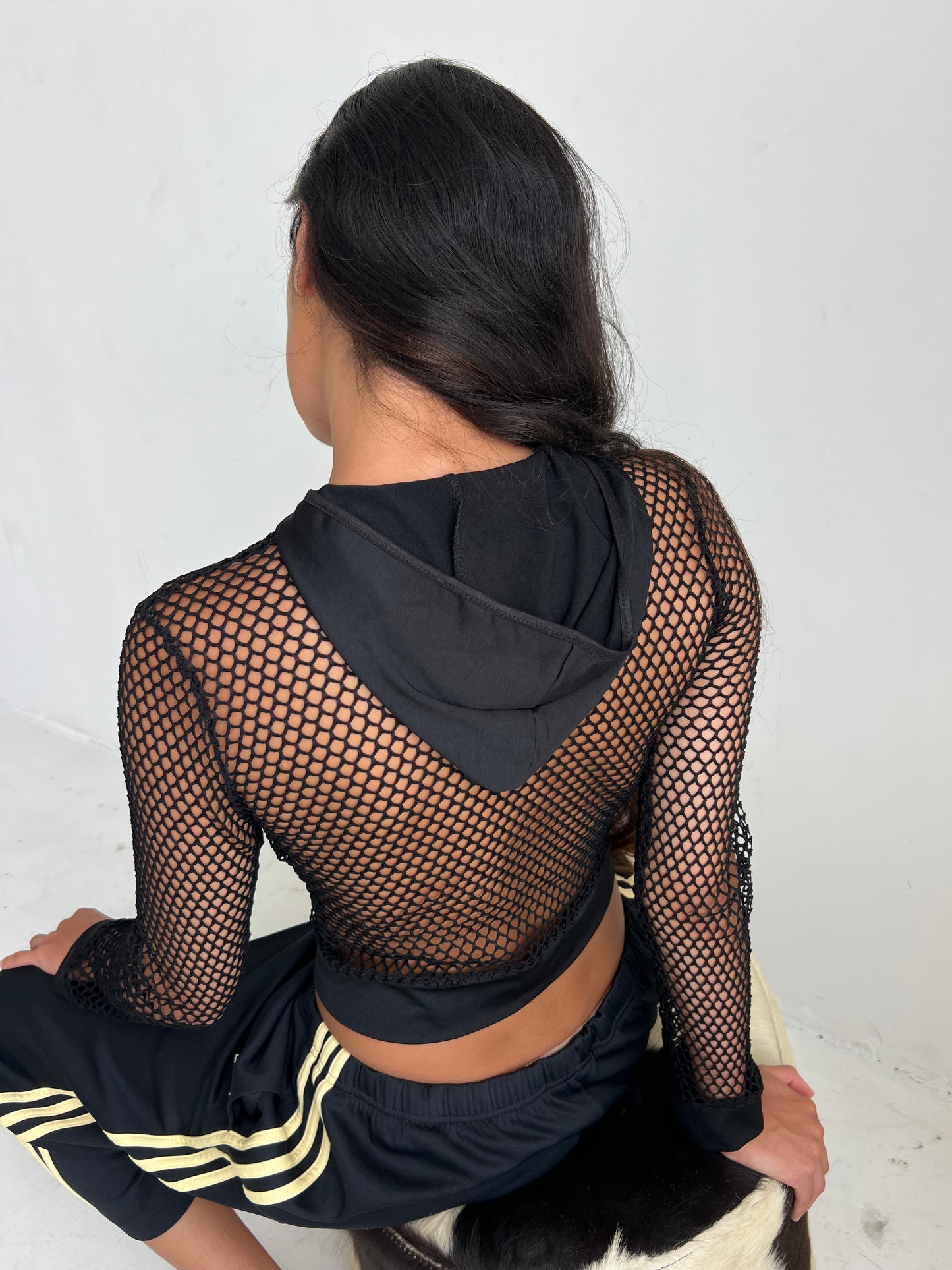 fishnet hoodie
