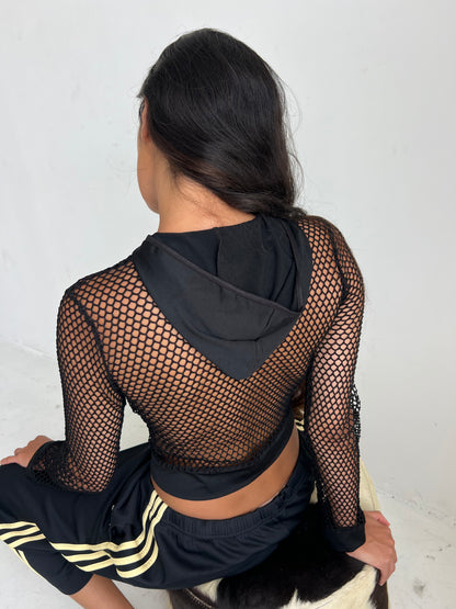 fishnet hoodie