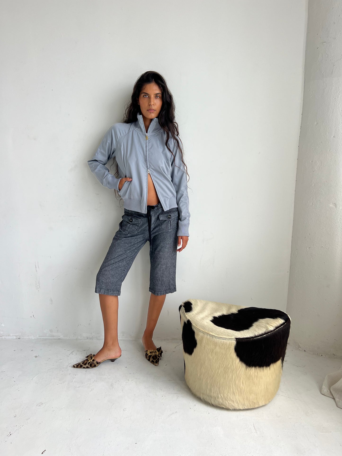 chambray capri