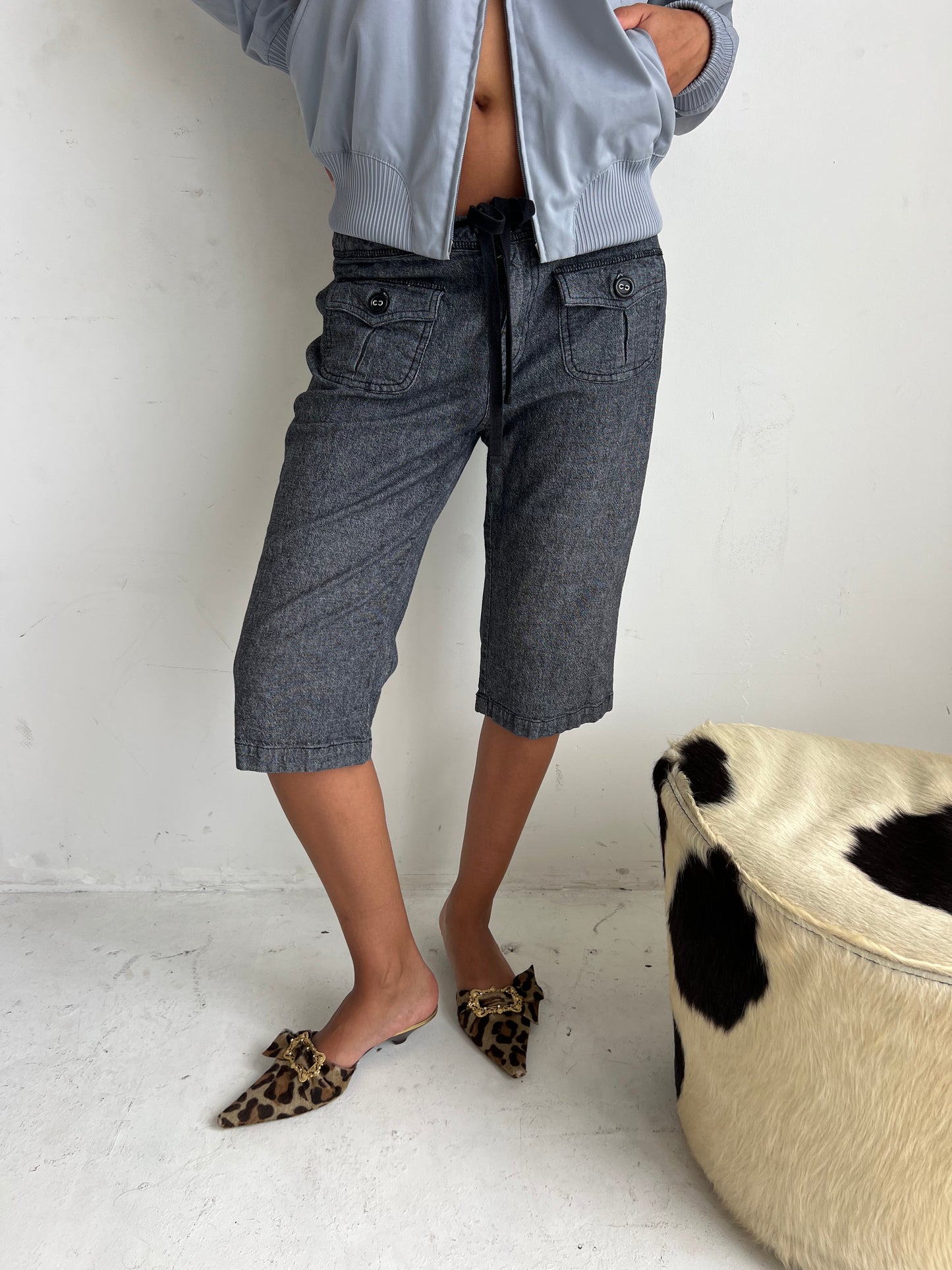 chambray capri