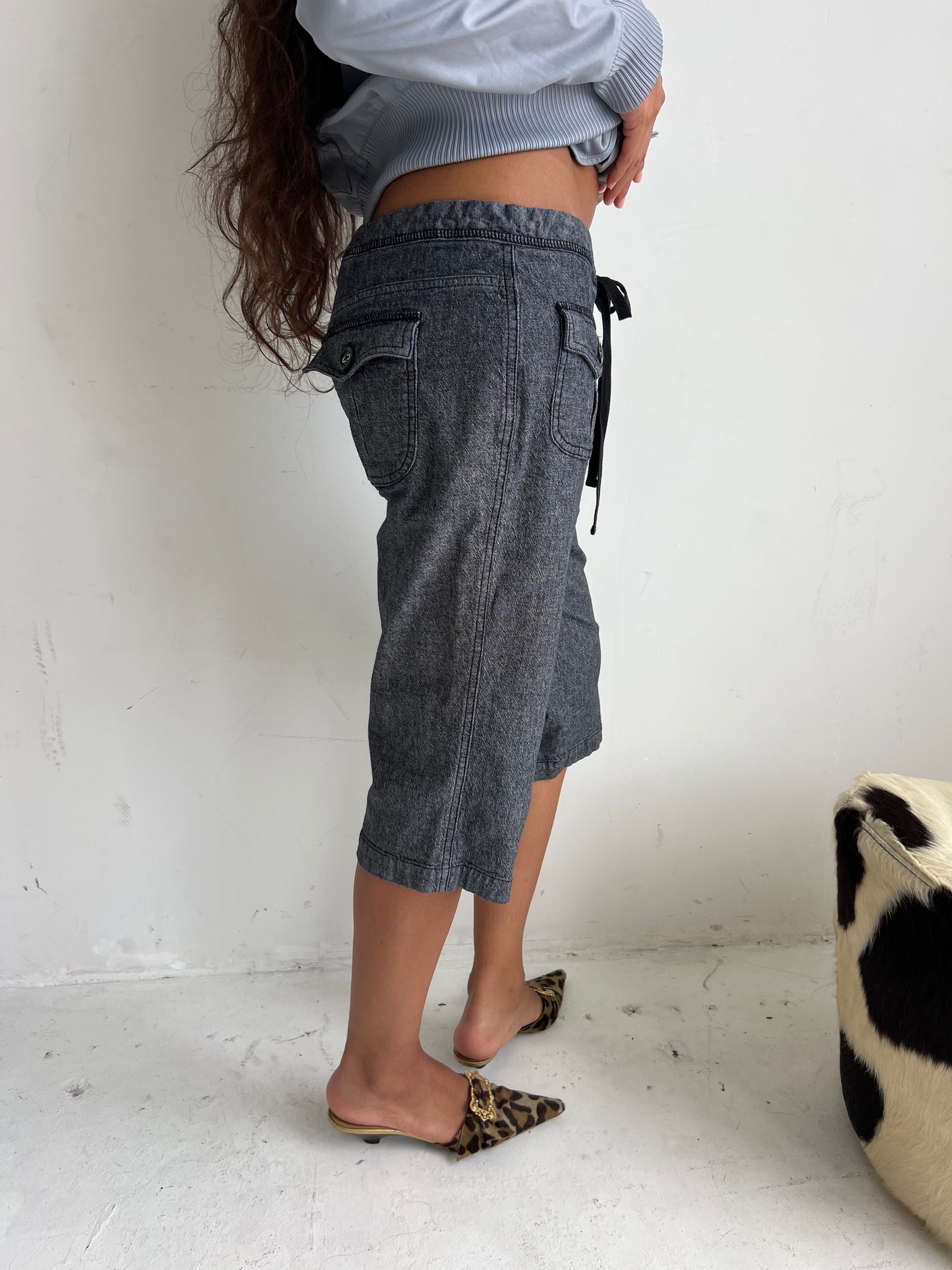 chambray capri