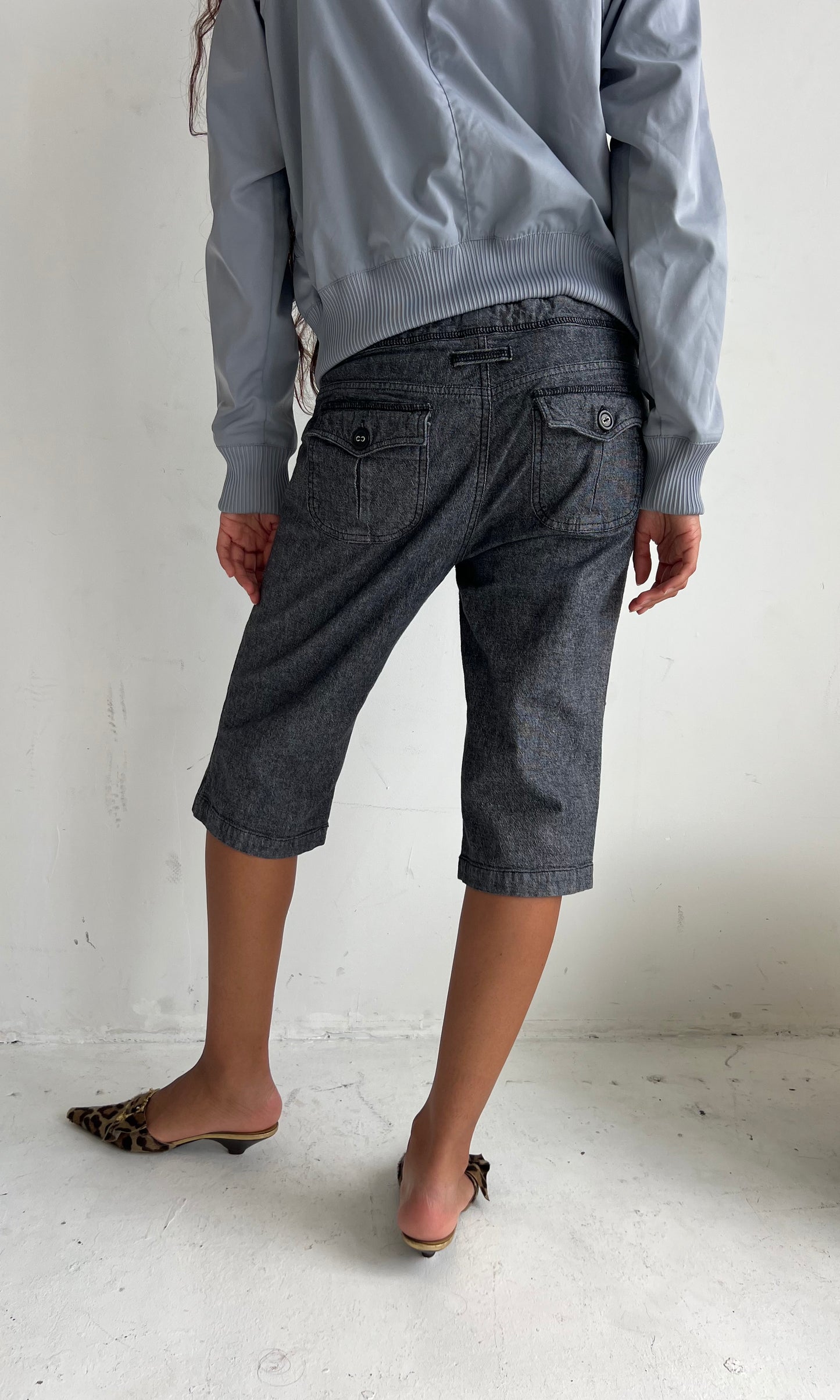 chambray capri