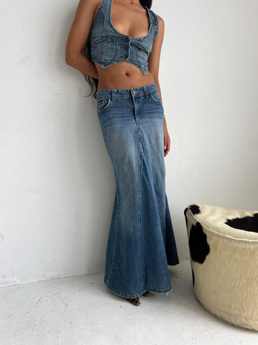 denim maxi