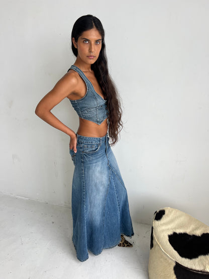 denim maxi