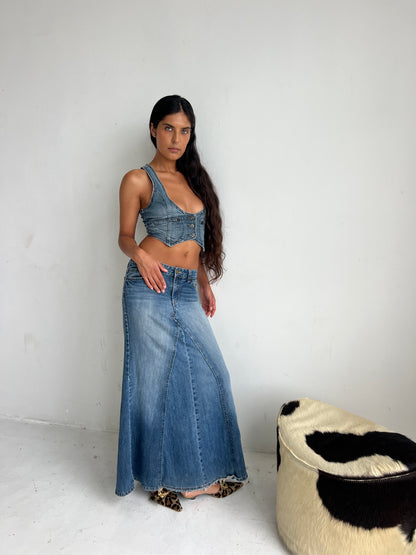 denim maxi