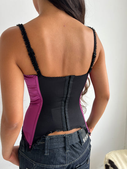 satin lace corset