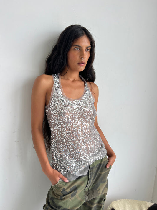 sequin tank